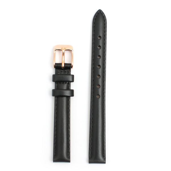 ダニエルウェリントン DANIEL WELLINGTON 替えベルト腕時計用 ラグ幅12mm dw00200183 レザー ブラック